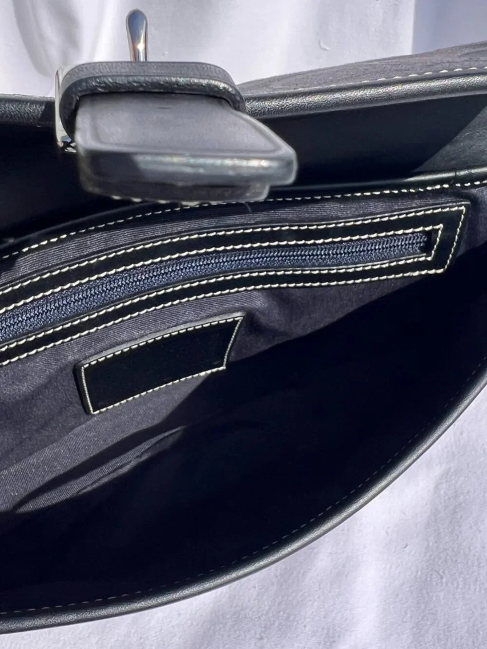 Coach Black Jacquard Monogram Canvas Shoulder Bag 6095